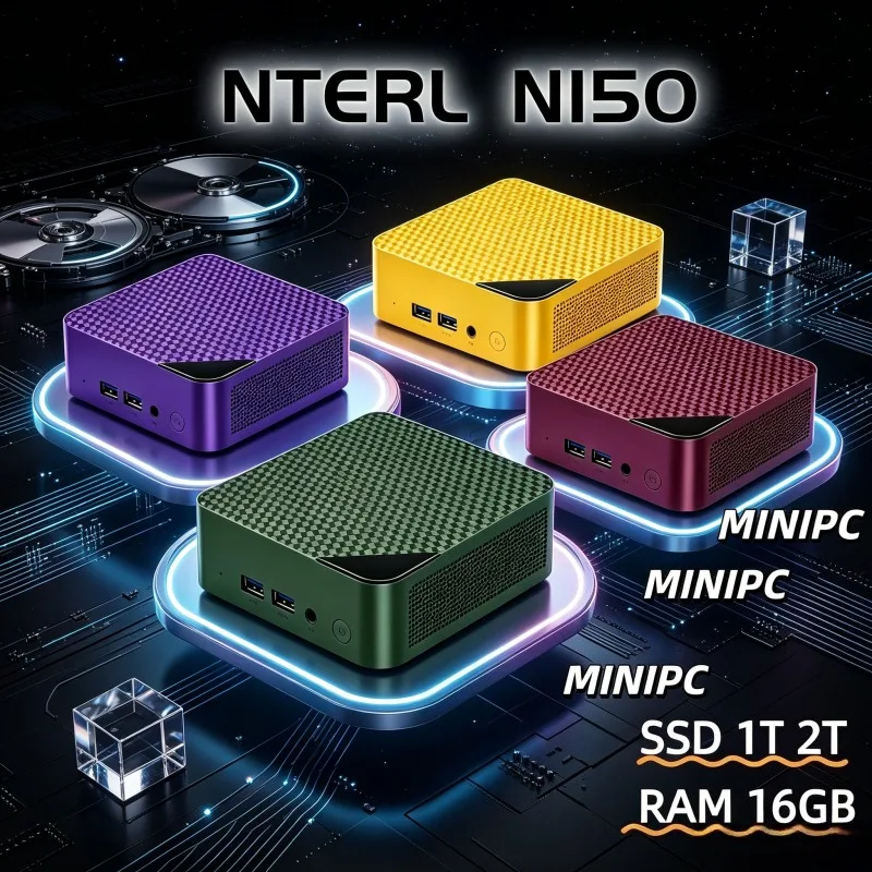 New Best Portable Computer 2026 Intel Core N150 Mini PC 16GB 1TB Gaming Desktop WiFi6 USB - High-Speed Performance