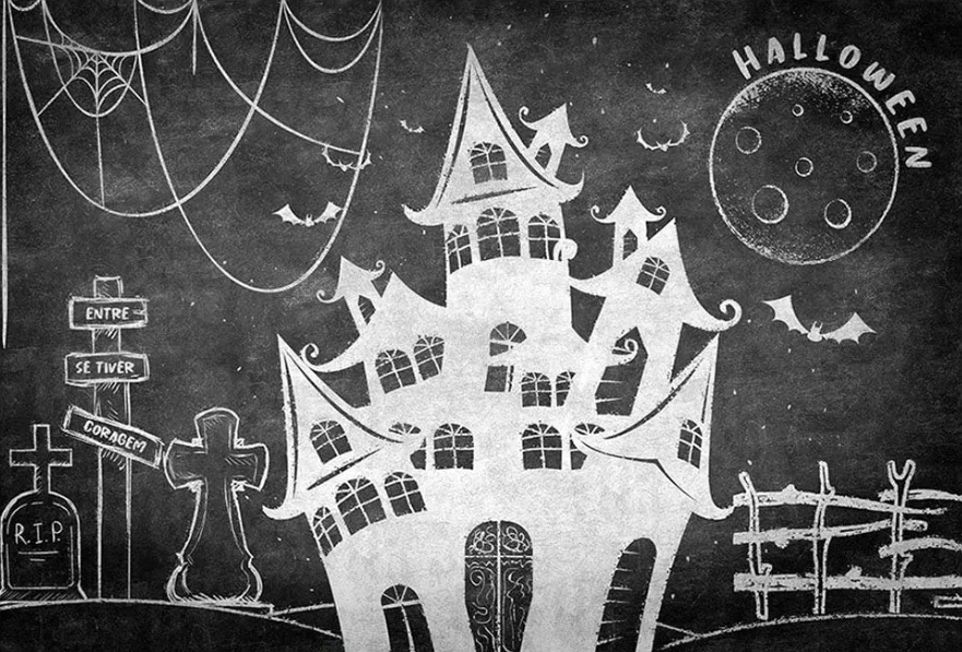 Happy Halloween Party Photocall Backdrop Horror Night Scary Pumpkin Moon Forest Castle Children Portrait Photography Background