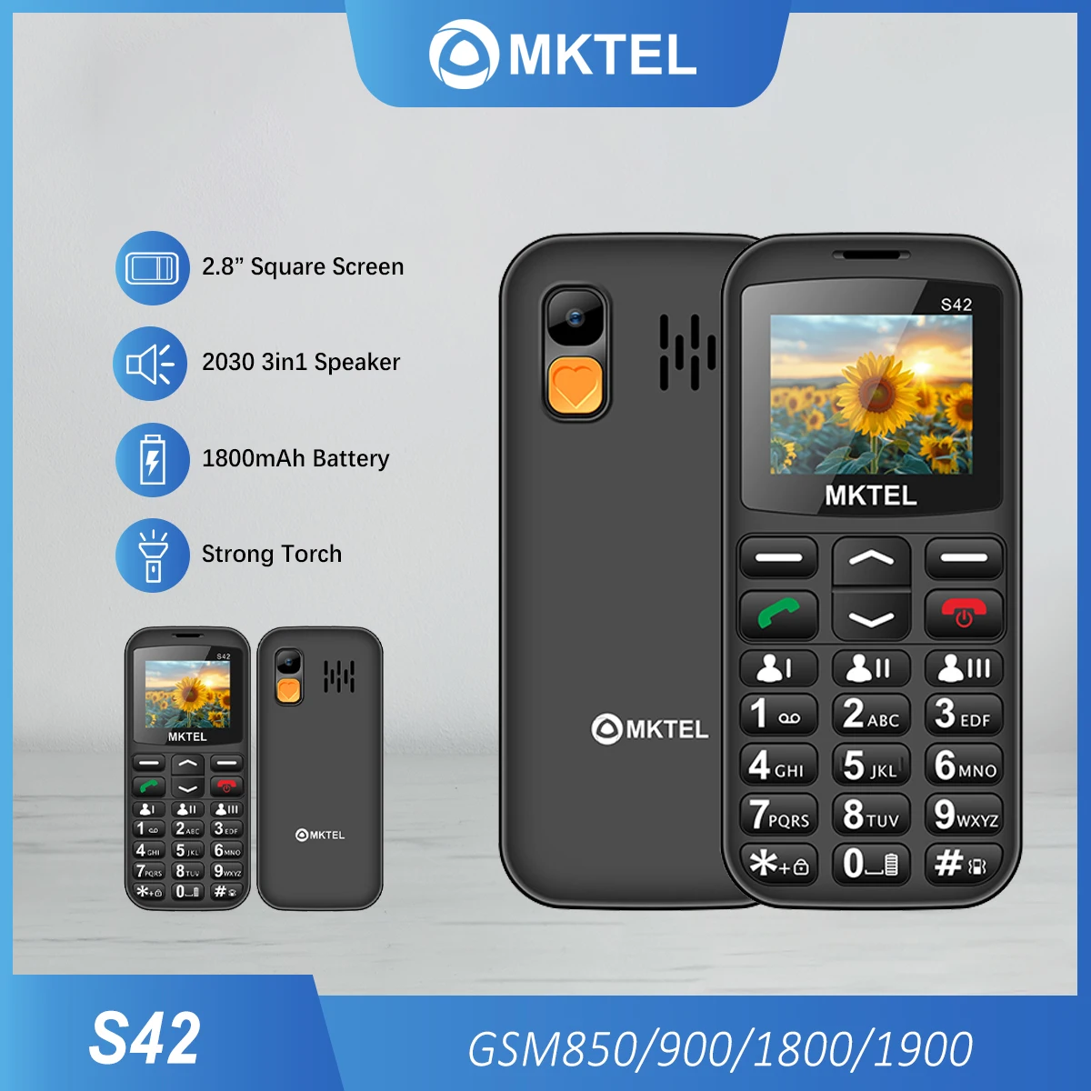 MKTEL S42 Feature Phone 2G MTK6261D 2.0
