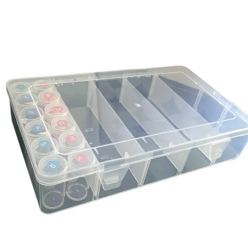 5 Compartment Transparent Hardware Storage Box Small Parts Tool Organizer For Screws Jewelry Craft Accessories Household Sorting