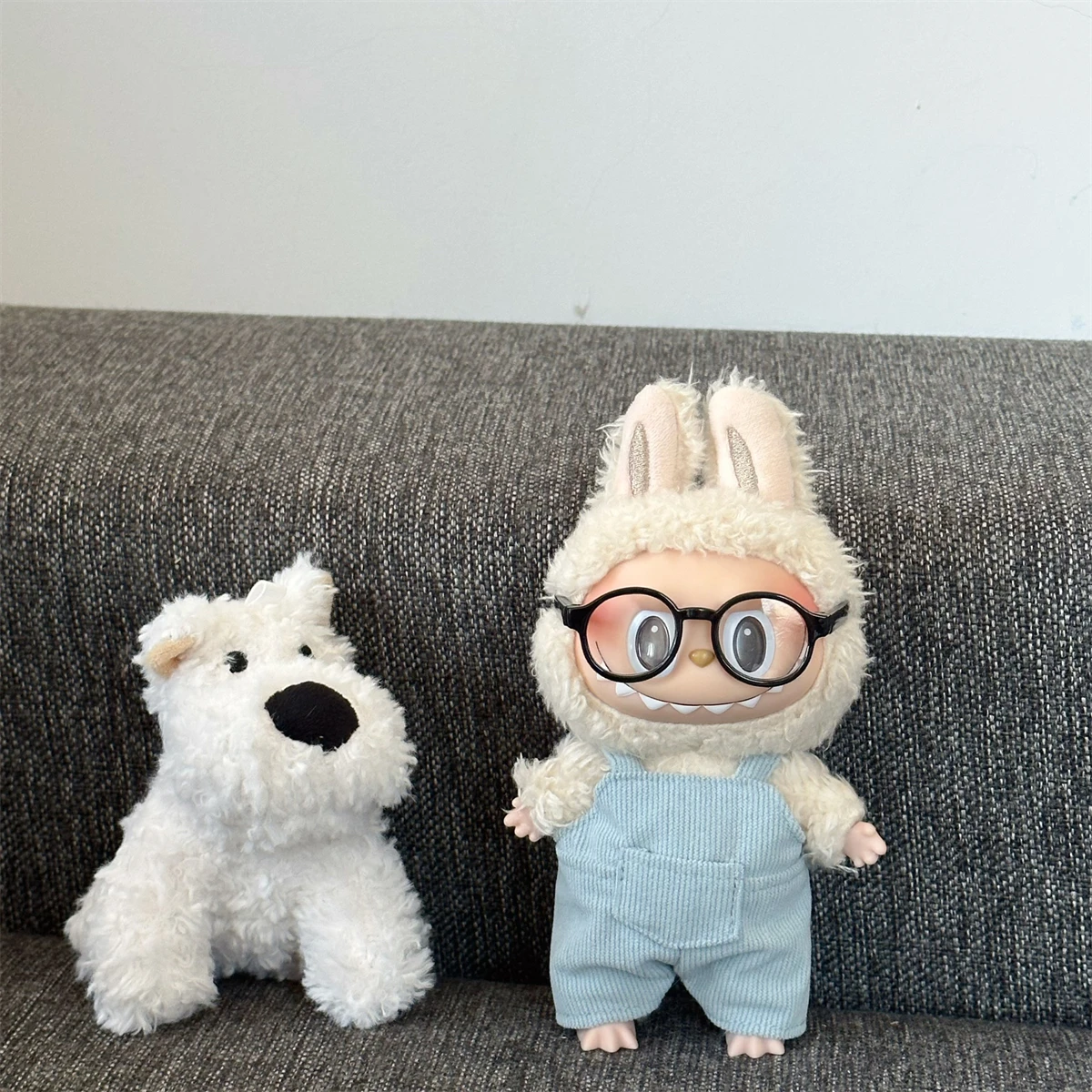 For 15-17cm Labubu Clothes Pocket overalls Collection Labubu Outfit Accessories Vinyl doll replacement Clothes