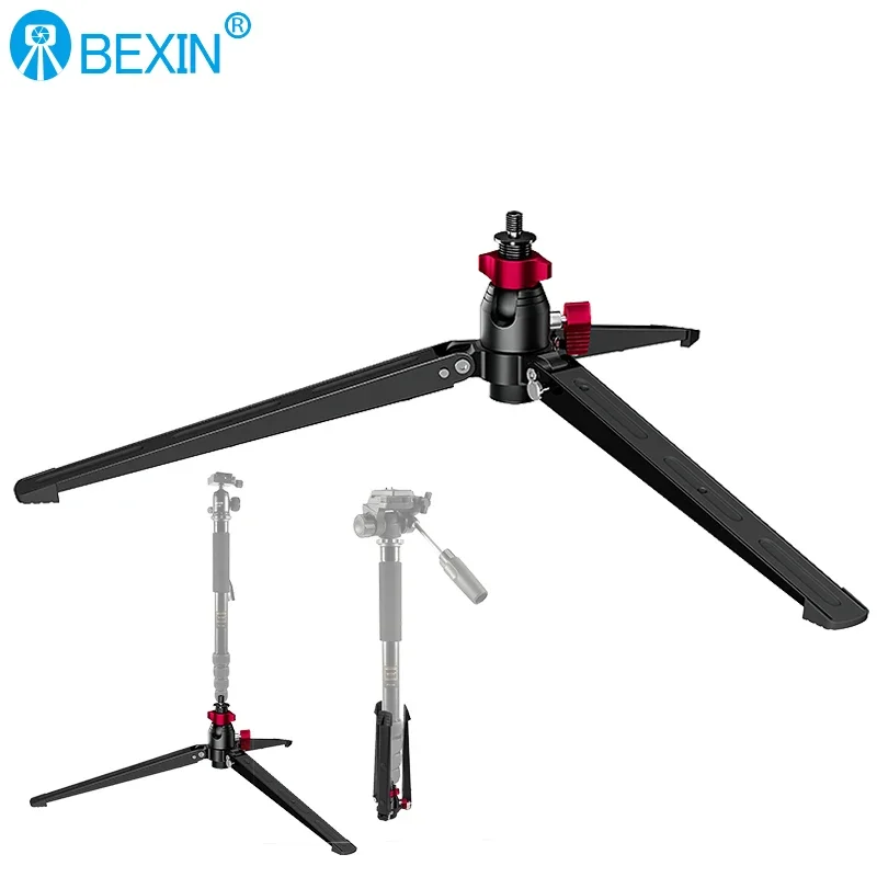 Tripod Support Bracket SLR Camera Bracket Mini Desktop Photography Tripod Base 3/8 Inch Adapter Monopod Aluminum Alloy Bracket