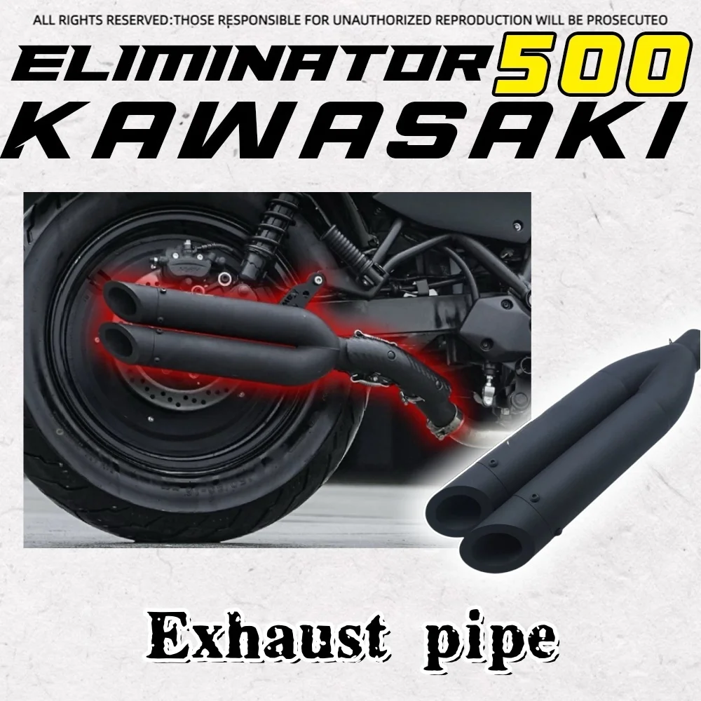 

For Kawasaki ELIMINATOR 500 modified exhaust system with thick sound 1 out 2 exhaust