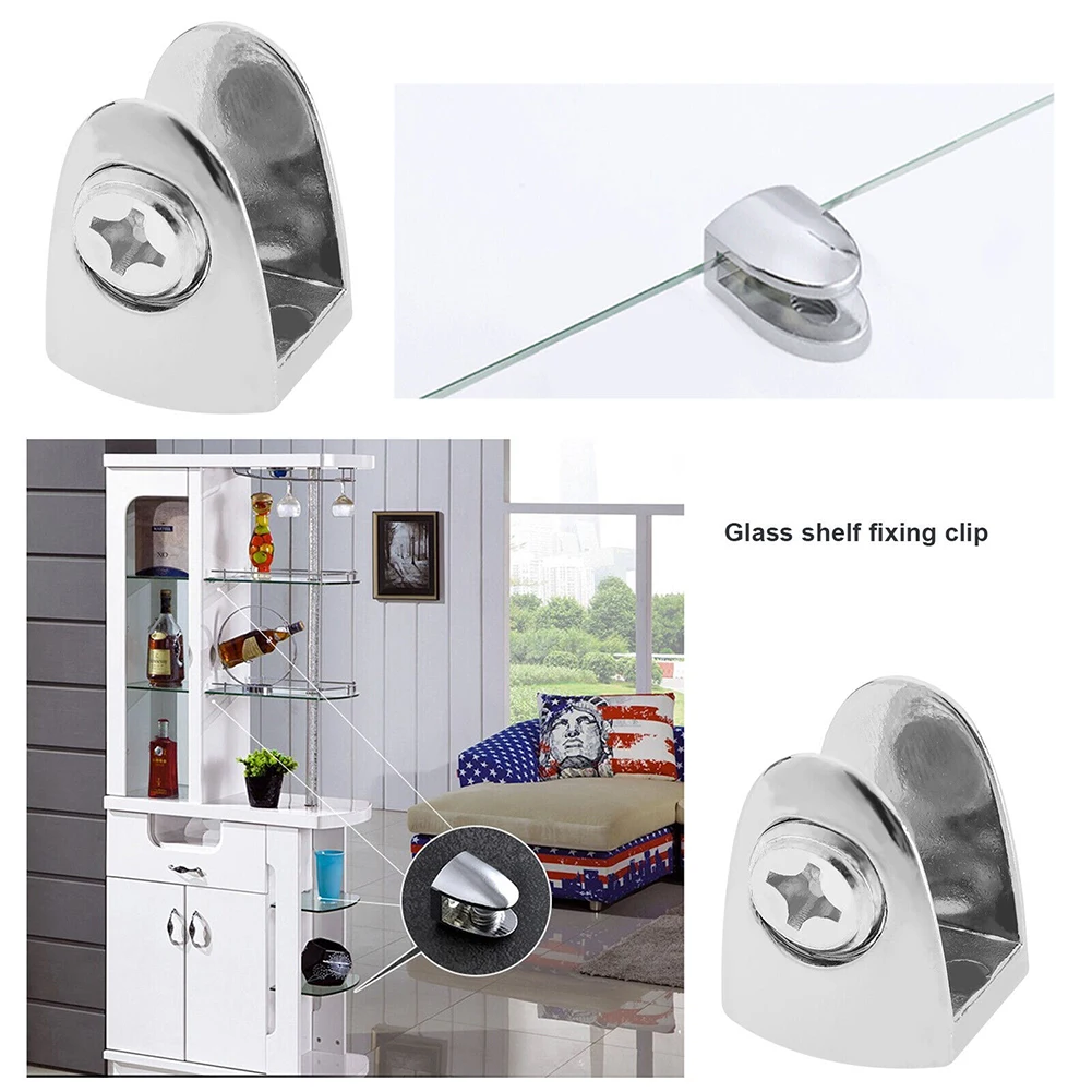 

Стеклянный зажим Опоры для стеклянных полок Кронштейны Крепеж Опорный кронштейн для стекла Винты Шкаф Стеллажи для кладовой Гардероб