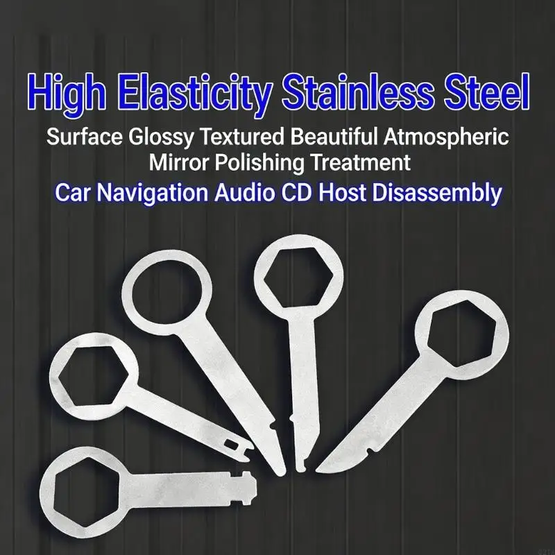   4Pcs Automobile Sound Removal Keys Suitable for Disc Digital Head Unit Device