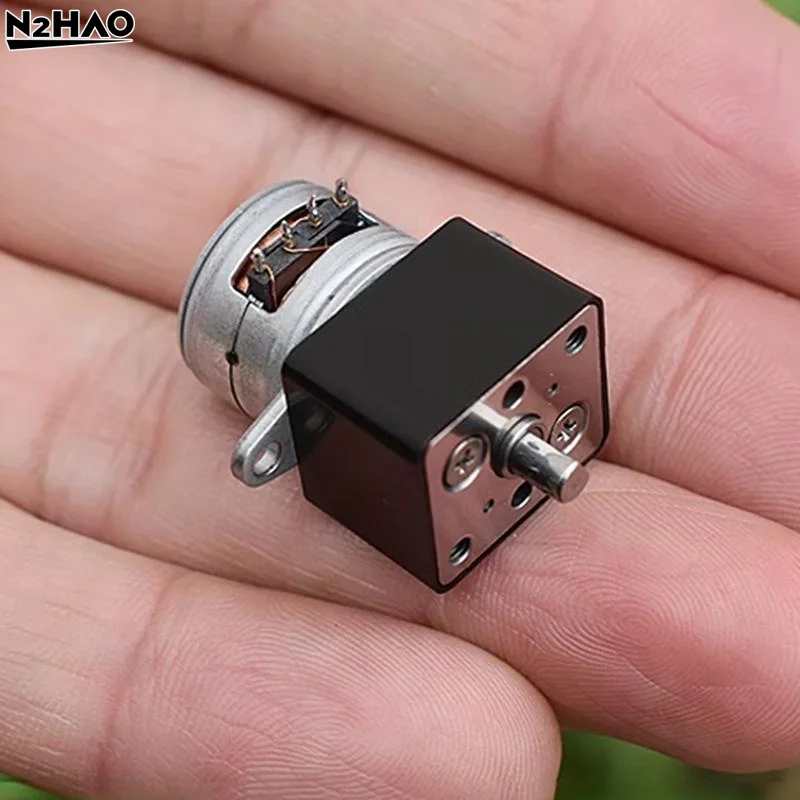 1PCS Metal  15BY Mini 15mm 2-Phase 4-Wire Gear Stepper Motor Micro Full Metal Gearbox Gear Stepping Motor DIY Accessories
