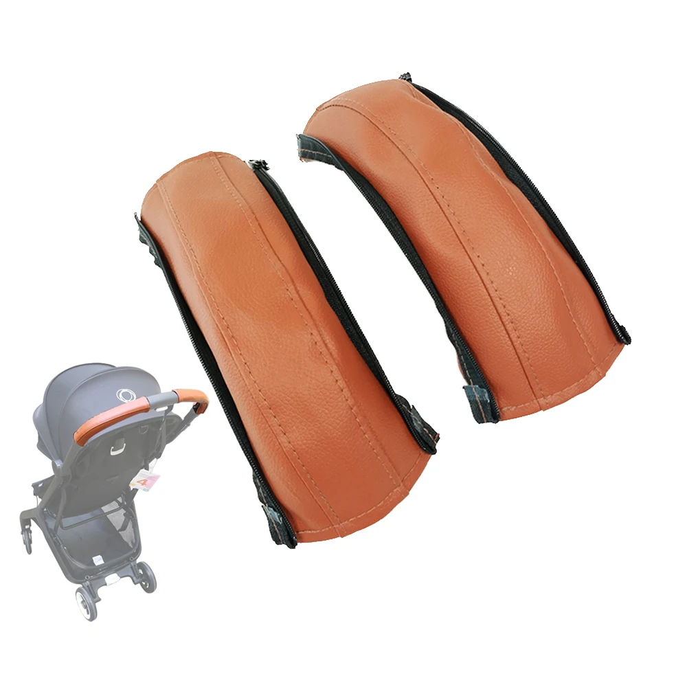 

Buggy Push Bar Leather Cover For Bugaboo Butterfly Pushchair Mummy Handrail Protective Case With Zipper Stroller Accessories