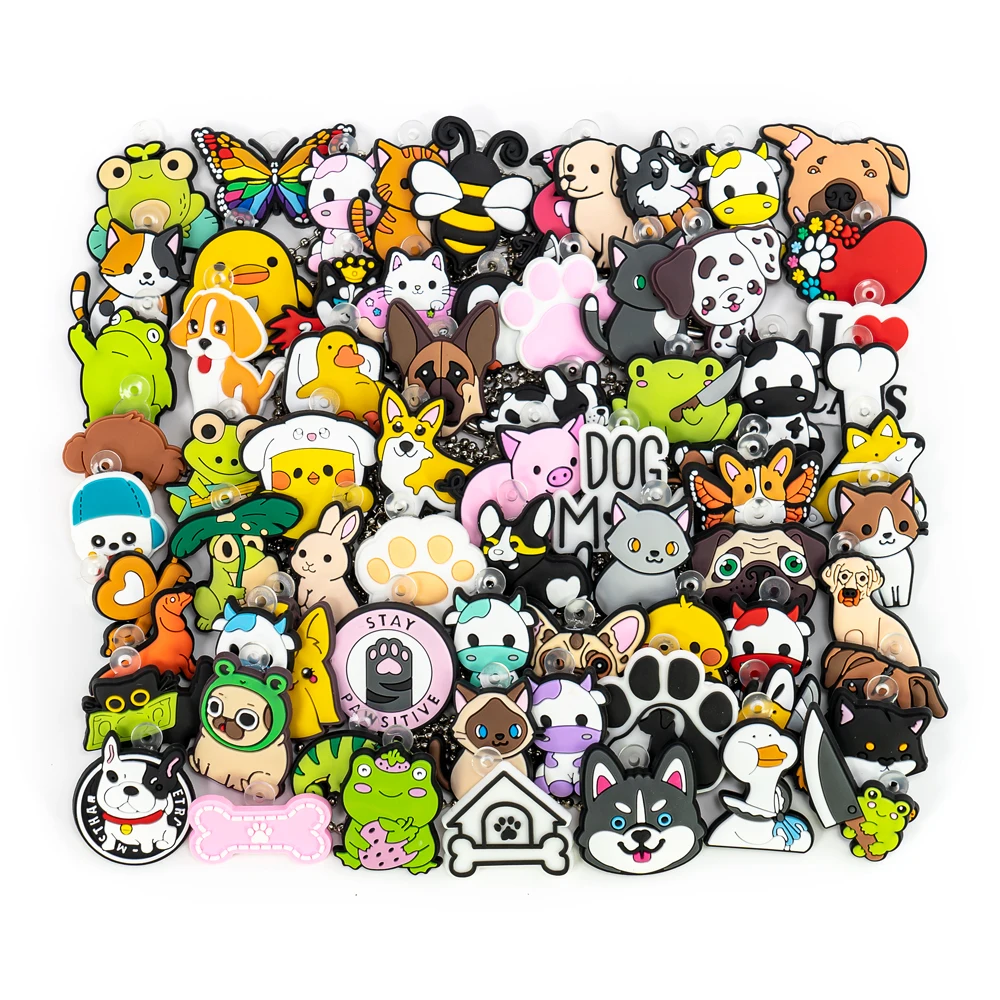 10/20/50/100 PCS Random Keychain Cute Animal Dogs Cats Cartoon Anime Character Keyring fit Car Key Accessories Friends Key Gift