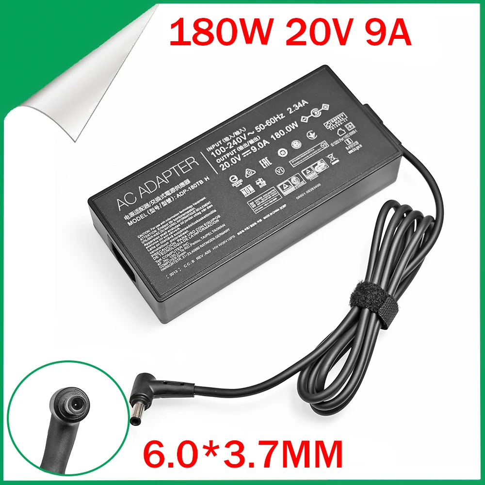 Ładowarka 20V 9A 180W 6.0*3.7MM ADP-180TB H Zasilacz sieciowy do laptopa Asus ROG Zephyrus G14 G15 GA401IV GA502DU TUF505DU FX506L A17