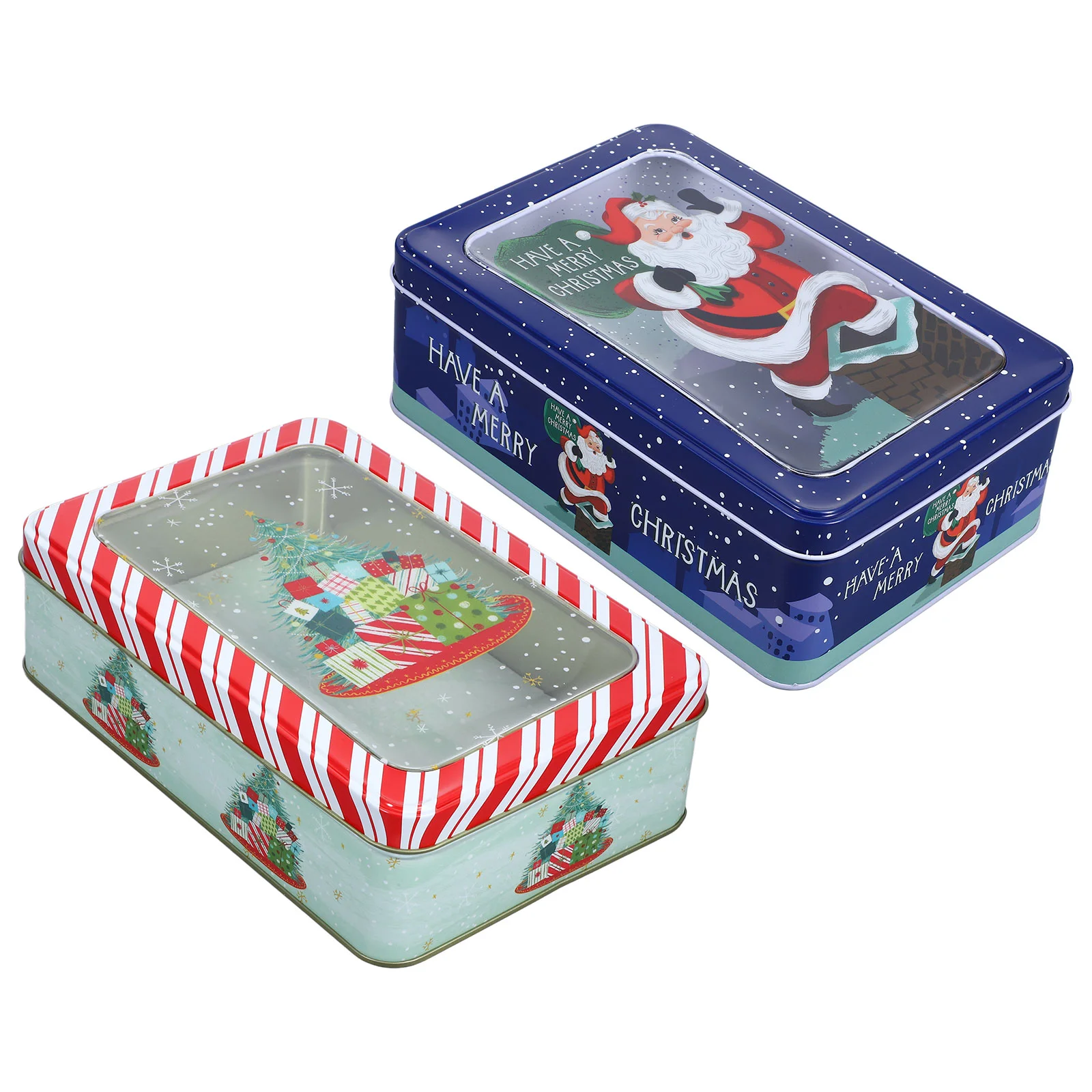 

Coin Tin Box Storage Candy Containers Christmas Cookie Packing Treat Boxes Tinplate