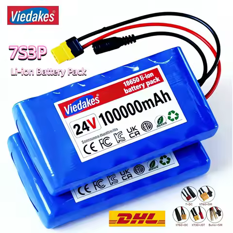 24V 100Ah 7s3p 18650 battery lithium battery 24v 100000mAh Electric Moped electric Lithium ion Battery pack + 2A Charger