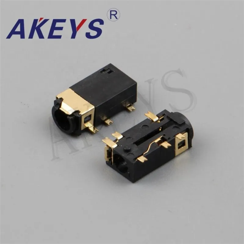 10pcs PJ-311 3.5 Earphone Jack 6pin Insert Pin 1fixed Pin Diameter 3.5mm Outlet Short Body Single Position Column