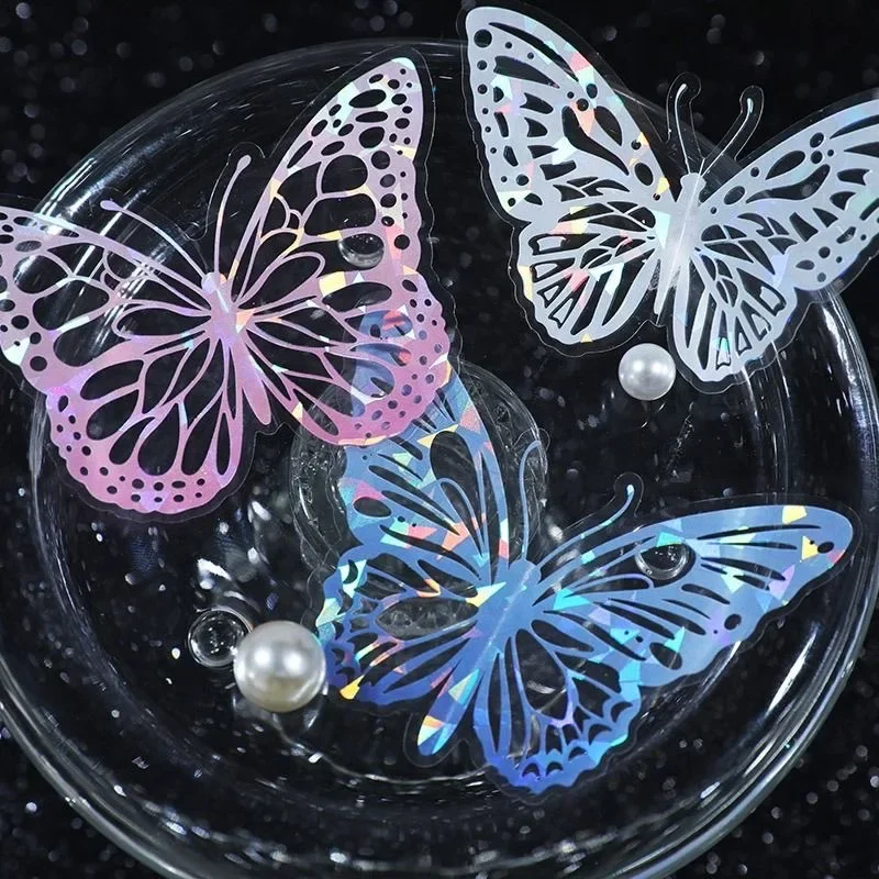 

20pcs Bright Sticker Butterfly DIY Wedding Cake Topper Cake Topper for Wedding Birthday Party Decoration Birthday Decoration