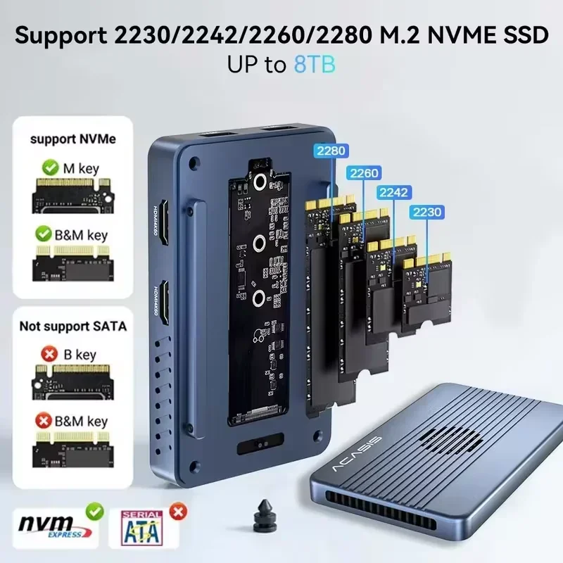 Acasis 40Gbps USB4 Compatible With Thunderbolt 4/3 Docking Station