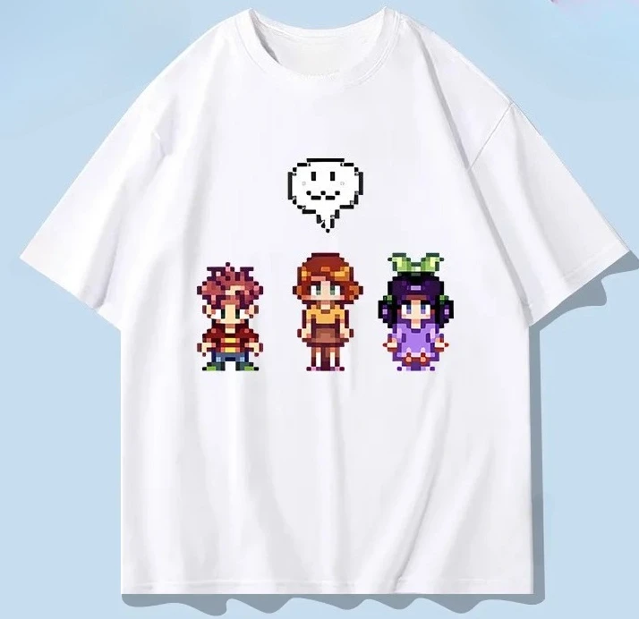 تي شيرت Stardew Valley بأكمام قصيرة للرجال 2025 ملابس صيفية جديدة على طراز بيكسل للمراهقين #5