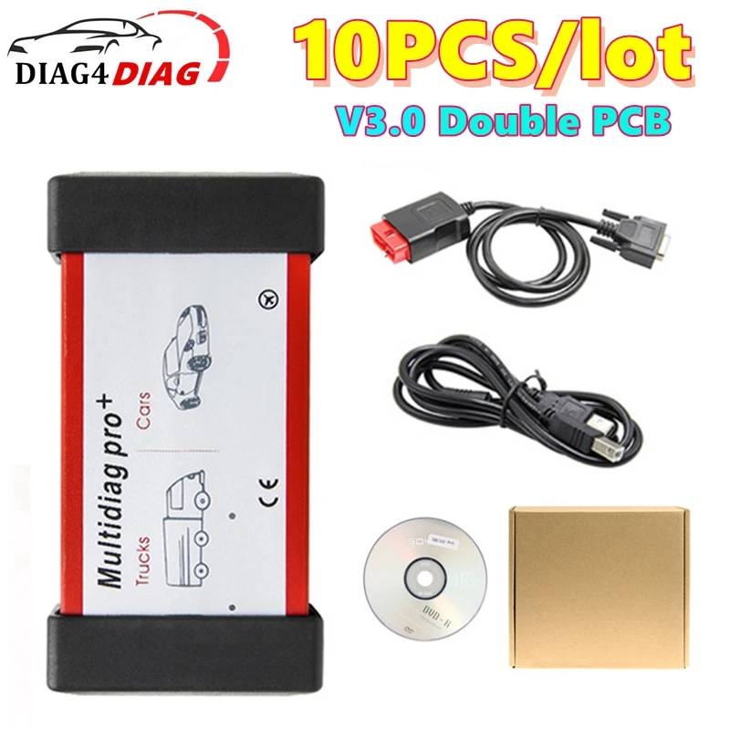 

10pcs/lot Multidiag Pro+ TCS V3.0 NEC Relays 9241 Chip Bluetooth USB 2021.10 Code Reader Car/Truck Diagnostic Scanner