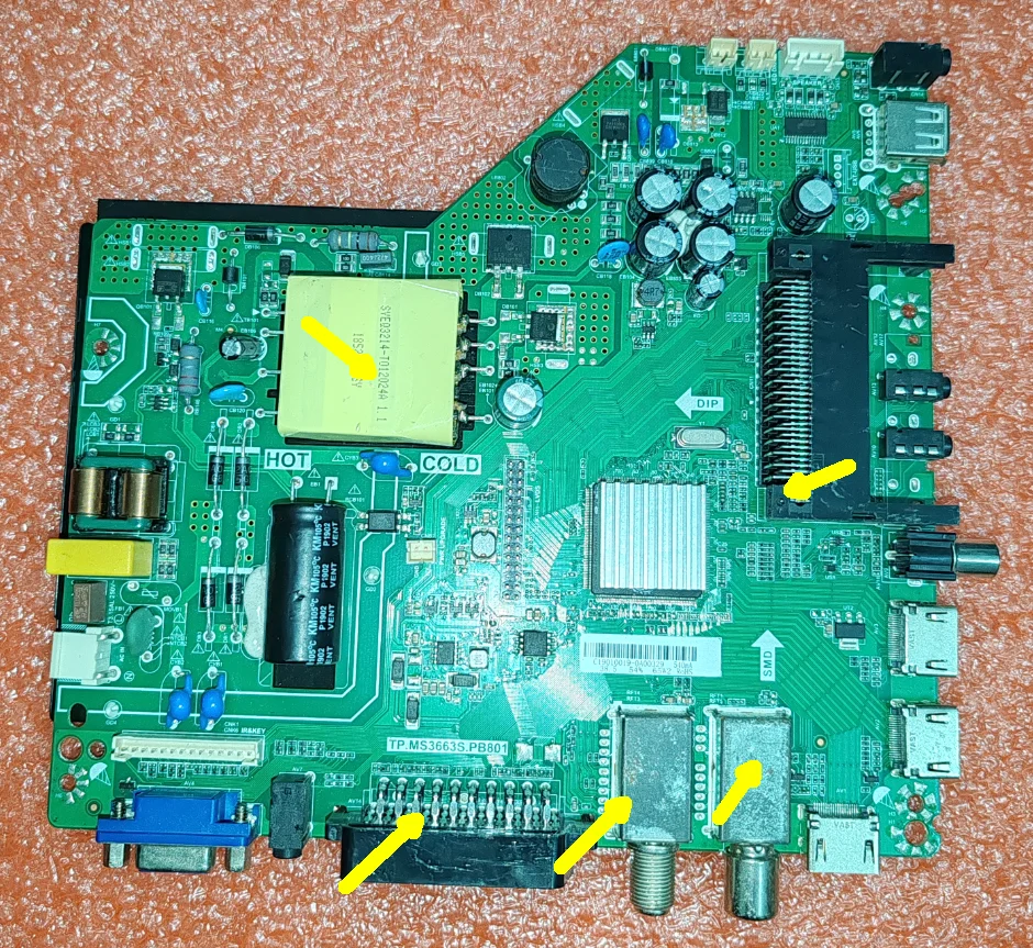 TP.MS3663S.PB801 Three in one TV motherboard Three HD HDMI interfaces Verify physical photos with multiple SDCI interfaces