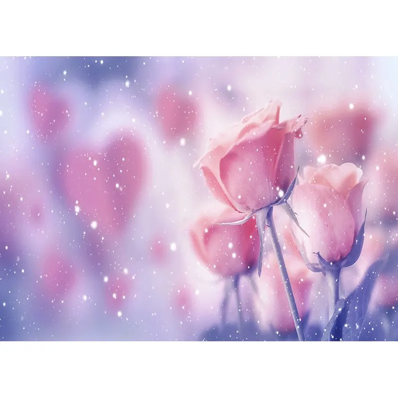 Vinile personalizzato san valentino fotografia fondali Prop Love Heart Rose pavimento in legno Studio fotografico sfondo 211120 QRJJ-02