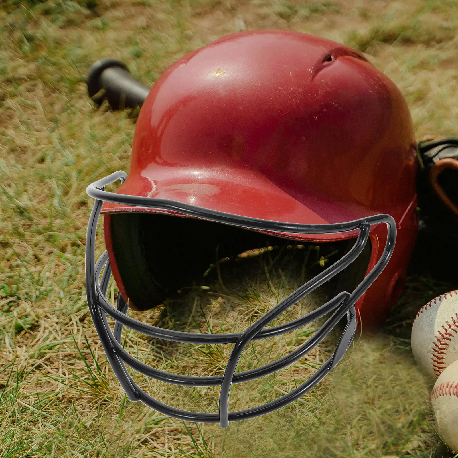 

Softball Mask Iron Durable Protective Face Guard Shock Absorption Head Mask for Baseball Softball Sports Protector