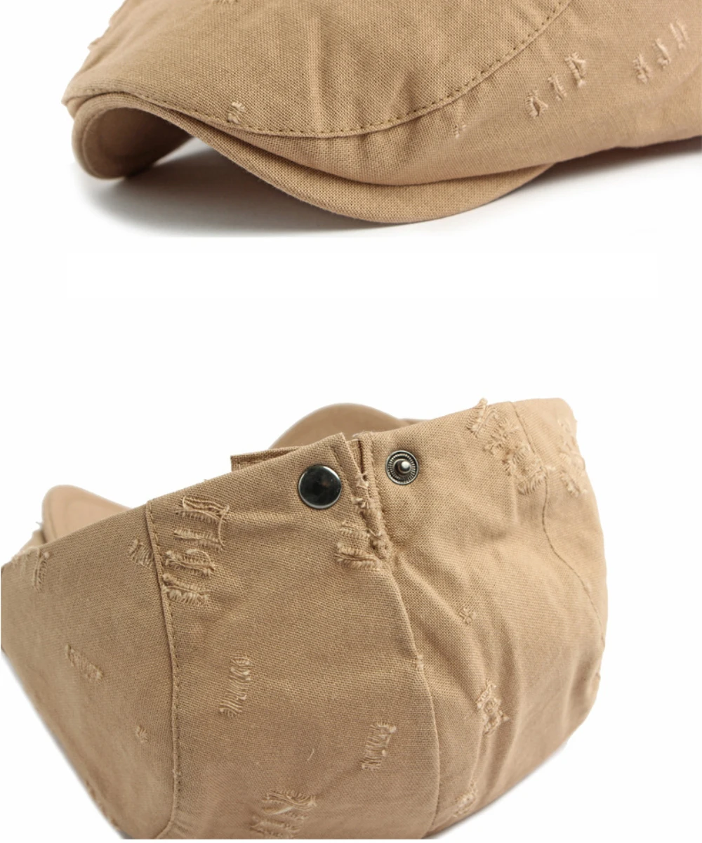 HT5074 Herren- und Damen-Baskenmützen, Künstler-Baskenmütze, Verstellbare Ivy-Flatcap für Frühling und Sommer, Atmungsaktive Baskenmütze – Detail 5
