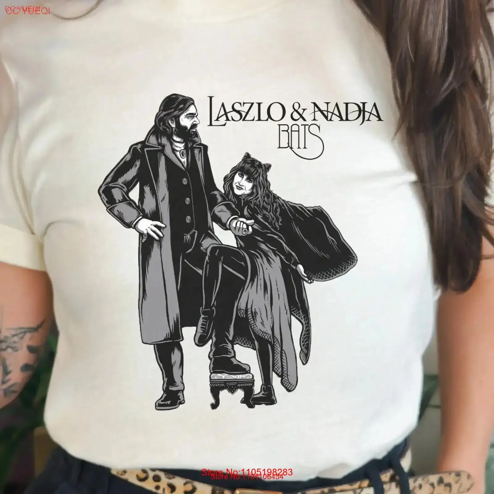 

Футболка What We Do in the Shadows Laszlo Nadja, винтажная стираная унисекс, мягкий топ для повседневной носки, дизайнерская одежда с графикой