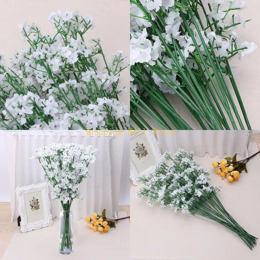 KX4B 1 PARA CABEÇA BEBÊ ROMACTOMANO DO BEBÊ GIPSOPHILA SILK FLOR FLORES FESTE CASAMENTO DECO