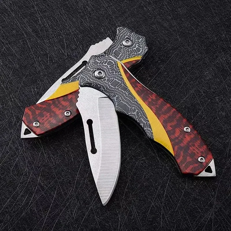 سكين جيب قابل للطي من الفولاذ المقاوم للصدأ، مقشرة فواكه، قطاعة خضراوات، سكاكين مطبخ متعددة الوظائف لأدوات الطبخ المنزلية #4