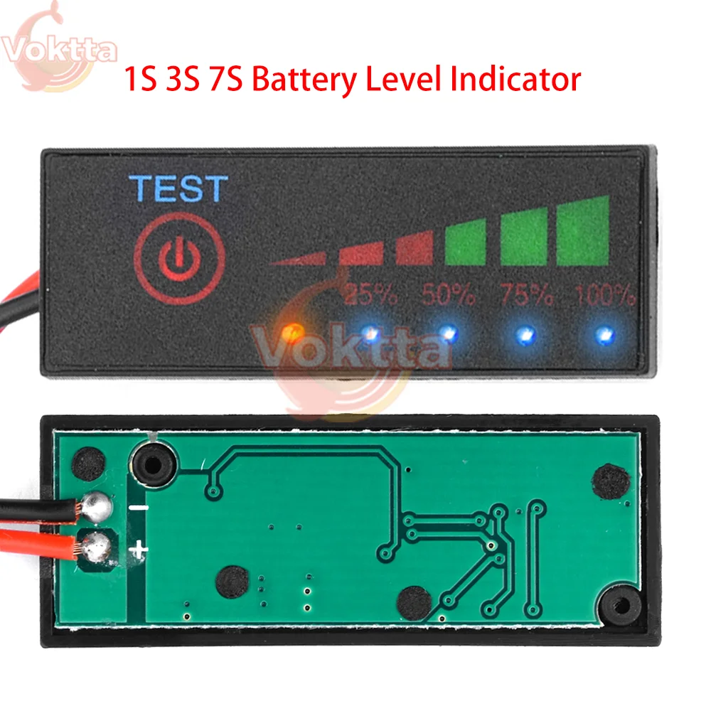 1S 3S 7S Battery Level Indicator Battery Percentage Indicator Board Battery Capacity Capacity Tester LED Display Charging Board