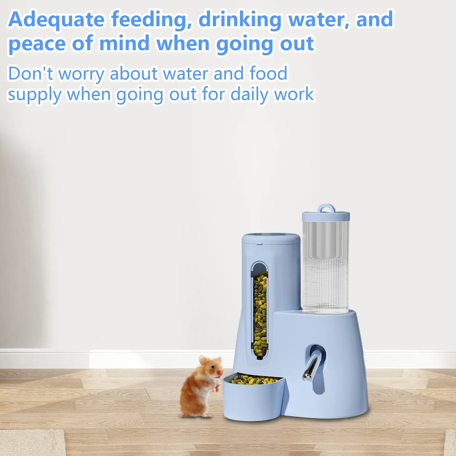 1 Piece Bottle Random Styles Shipped Hamster Feeding and Drinking Fountain Golden Bear Water Kettle Food Bowl Two-In-One Special
