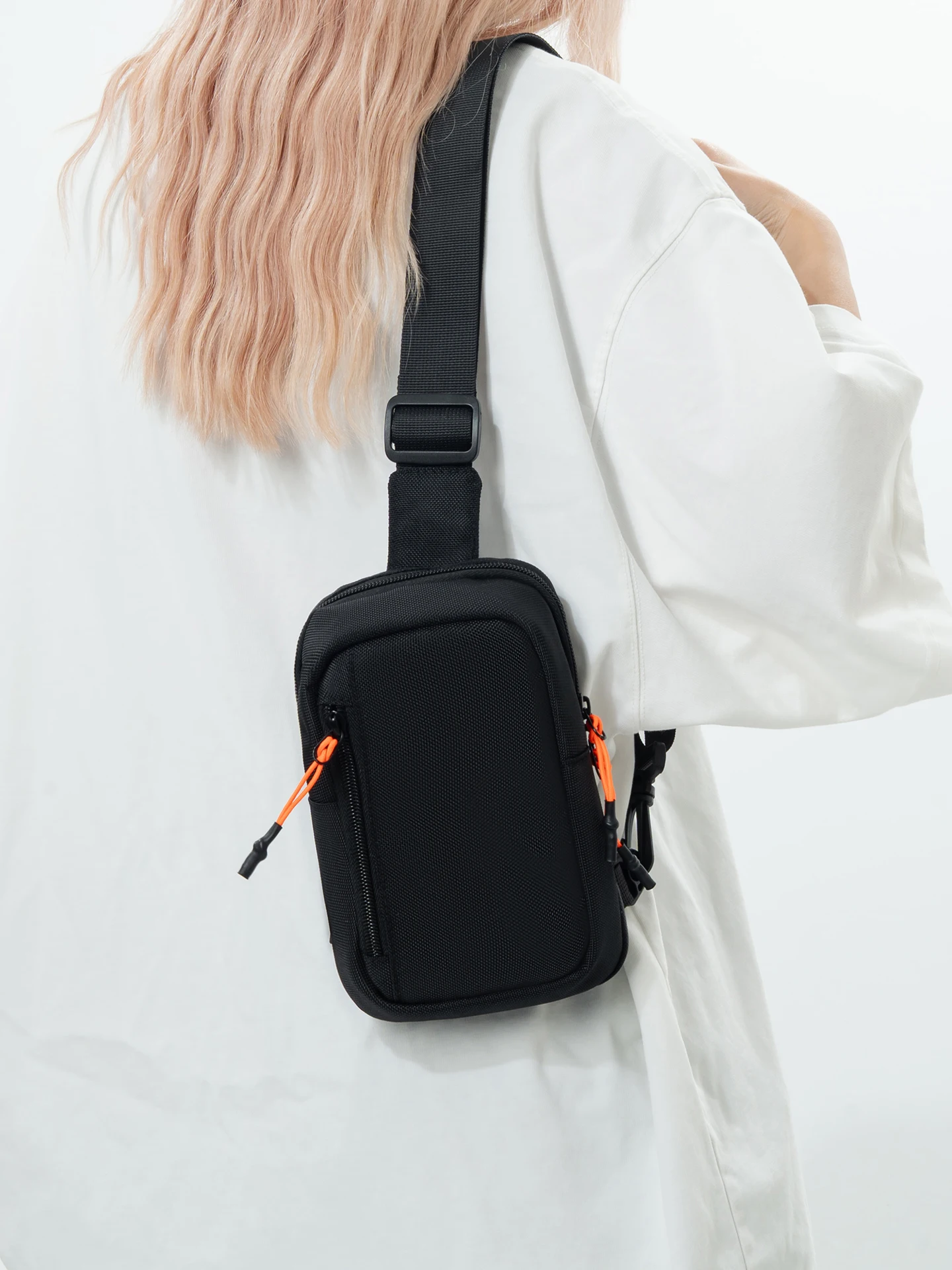 Men's Sporty Crossbody Chest Bag - usage example