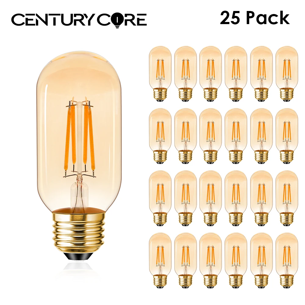 T45 Buis Led Lamp E27 220V Amber Glas 4W Dimbaar Licht Gloeilampen Hanger Kroonluchter Warm Wit Vintage Decoratie Huis