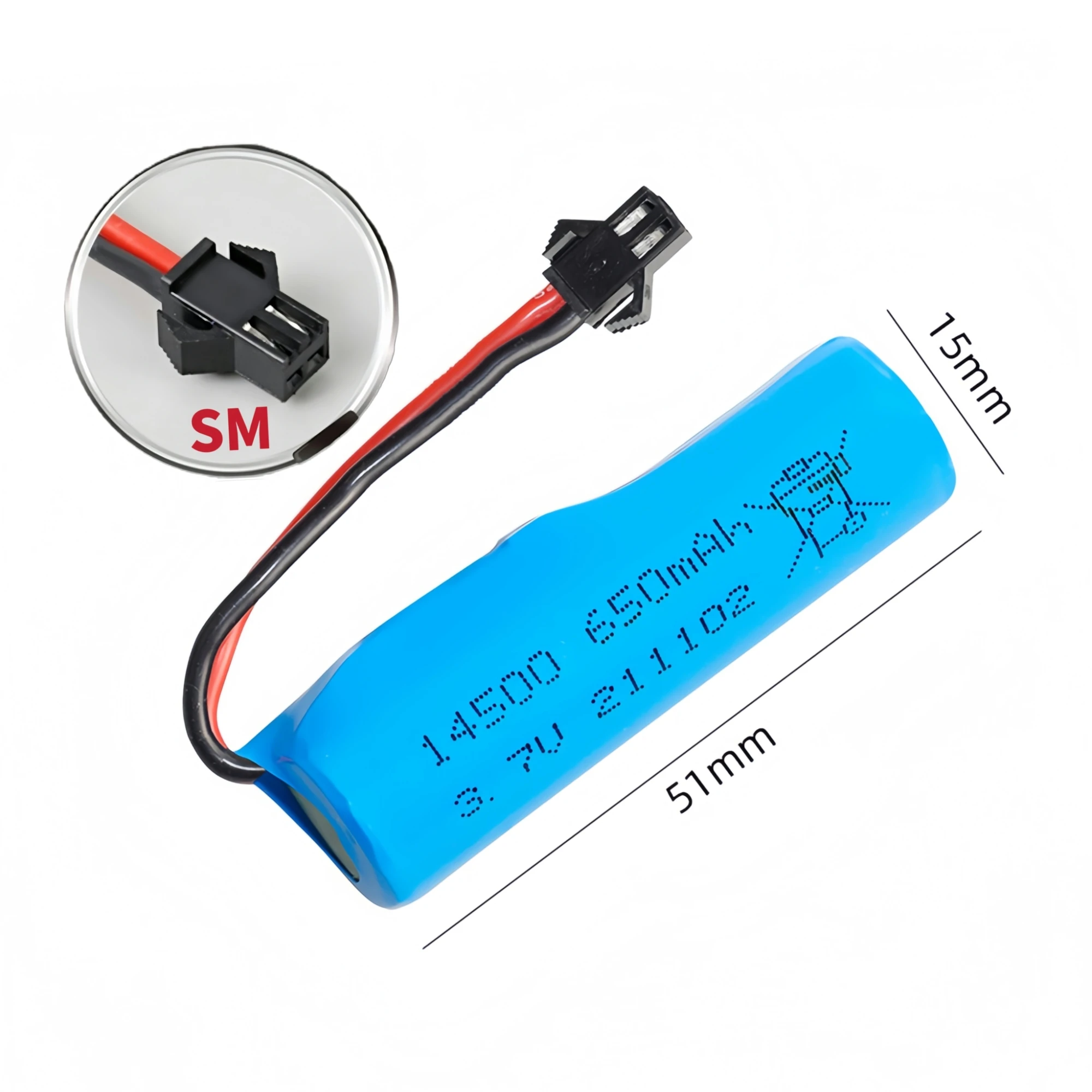 4PCS 14500 Batteria Al Litio Ricaricabile 3.7V 650mAh 10C Caricatore USB per Q9 RC Barca Q10 RC Motoscafo Pistola Giocattolo Elettronica Drone