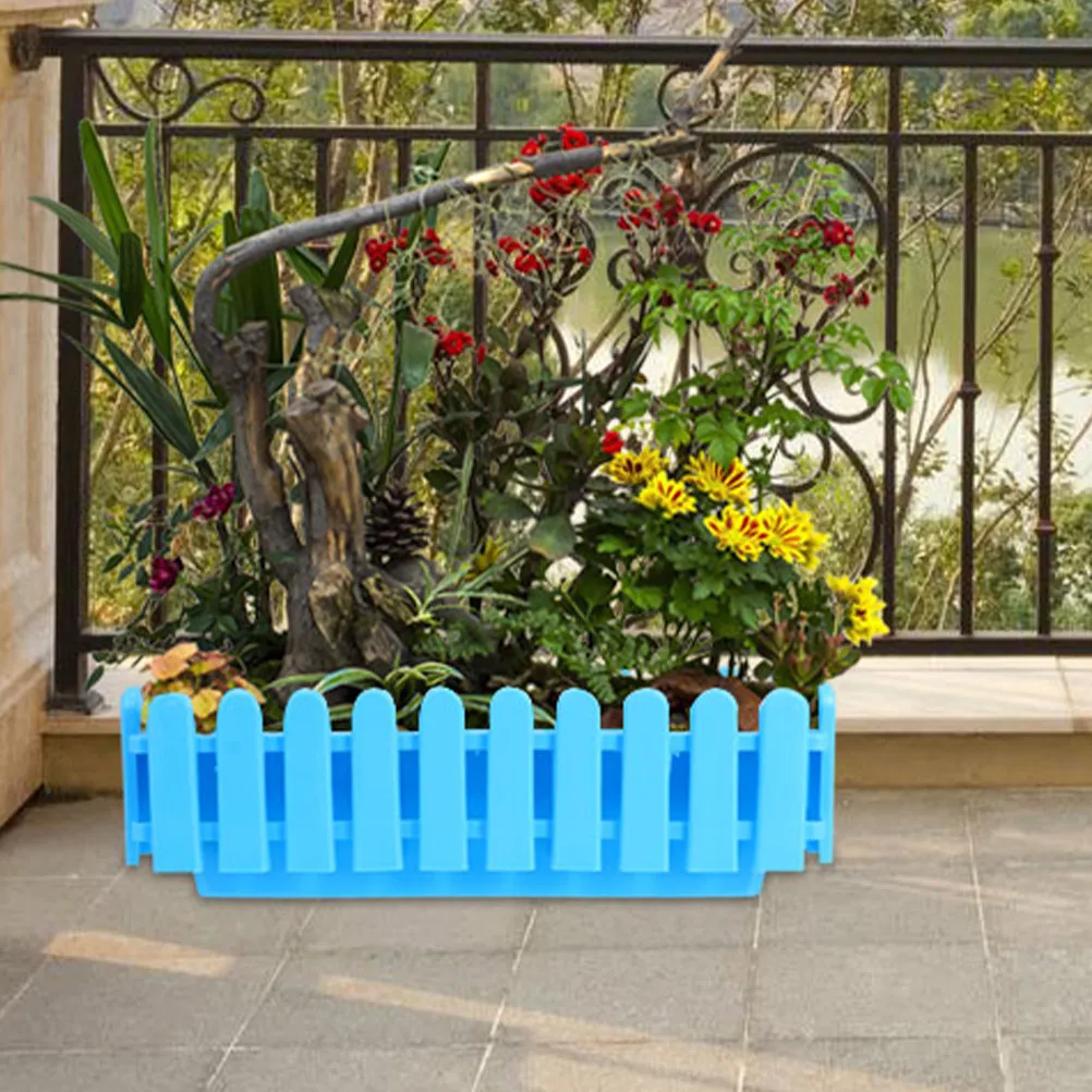 2 Stck Blumentopf-Zaun, rechteckiger Kunststoff-Pflanzkasten,  Fenster-Blumentopf fr den Auenbereich, fr Sukkulenten, Gemse, Bonsai,  Garten - AliExpress 15