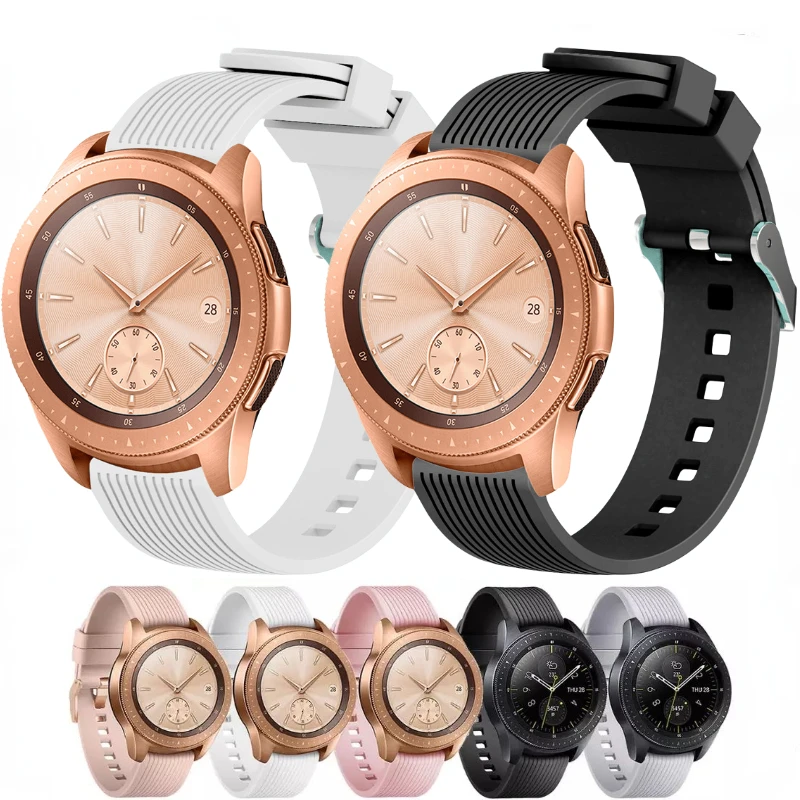 20mm 22mm Silicone Band for Samsung Galaxy Watch 4 Classic 46mmm 42mm Watch 4 40mm 44mm/Huawei Watch GT2 42mm/ Amazfit GTR strap