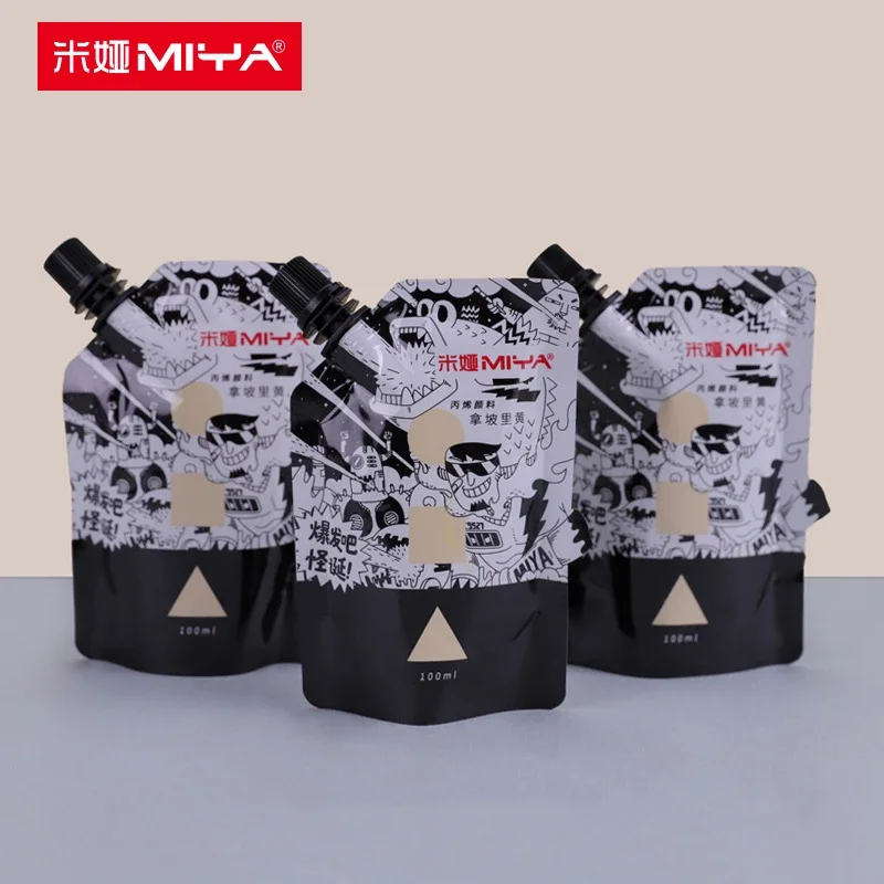 1Pc MIYA Professional Gouache Paints Bag 100ml 56colors Non-Toxic Jelly Cup Gouache Refill Paint for Painting Art Supplies