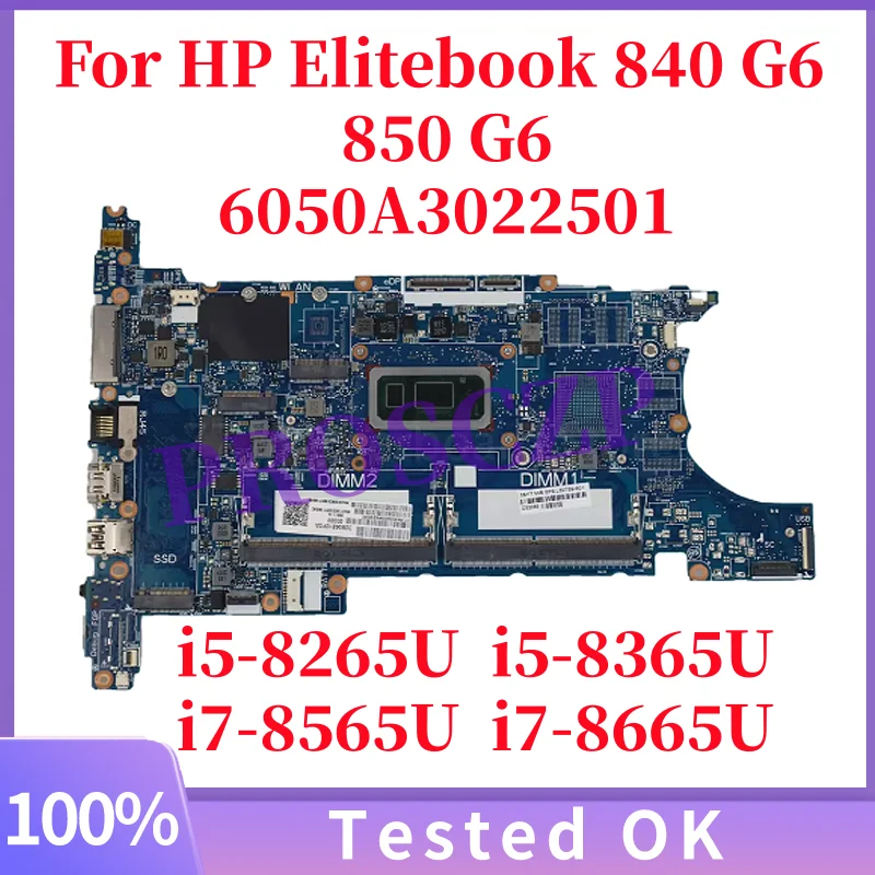 Placa base para ordenador portátil HP EliteBook Zbook 14U 840 G6 850 G6, con CPU I5 I7 8TH UMA/550X GPU 6050A3022501-MB-A01, probada