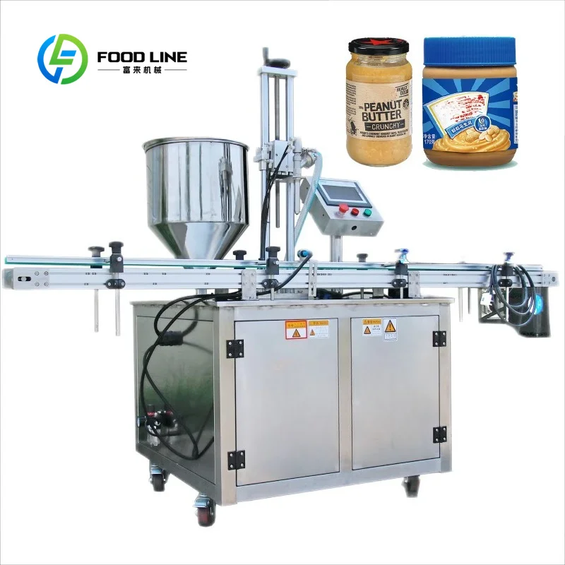 custom jar paste filler bottle paste filler foot‑trigger pneumatic filling machine for thick fruit jam small commercial kitchen