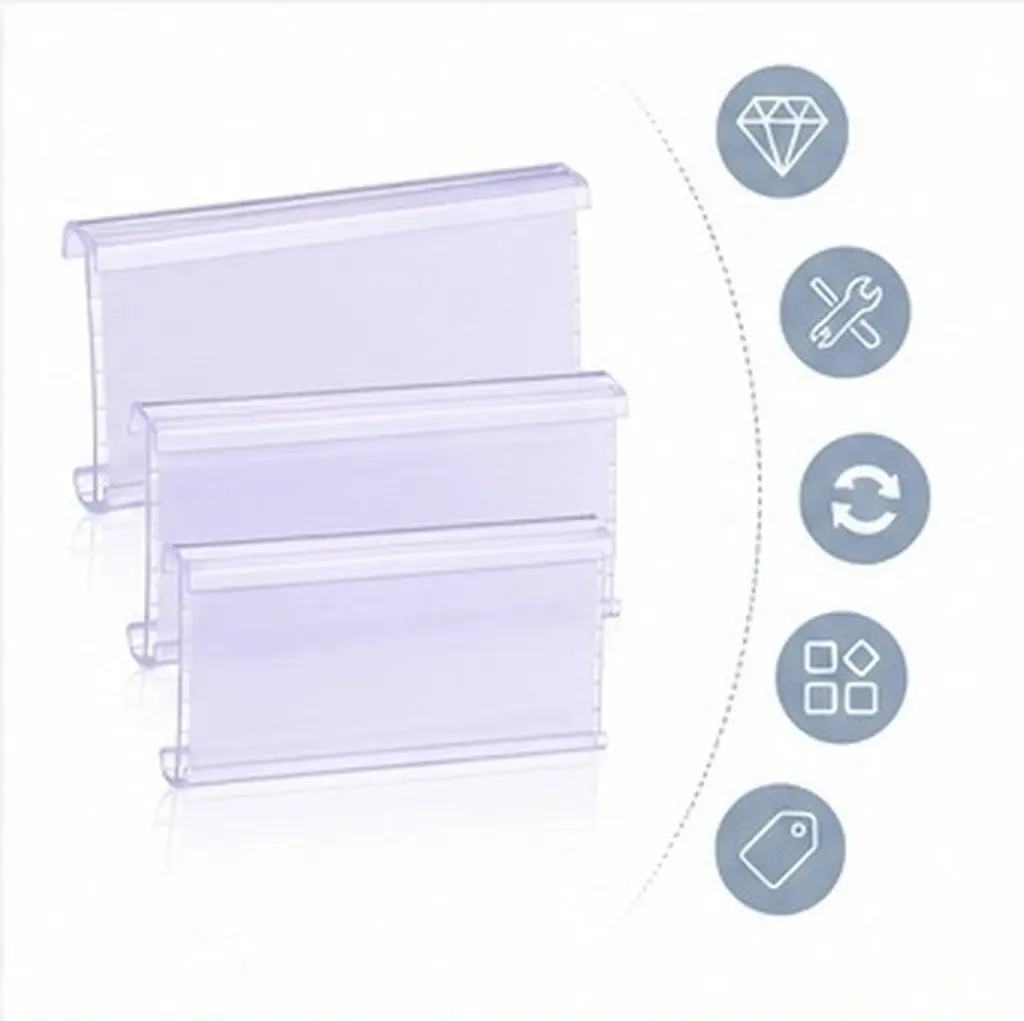 30Sets Wire Rack Label Holders Clear Shelf Edge Label Holders for Retail Stores Handwritten Printed Labels Shelf Labels for Wire