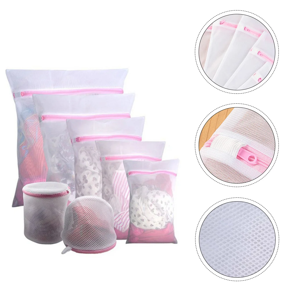 7 Pcs Clothes Bag Laundry Travel Bags Garment for Safe Clothing Polyester Houseware Mesh