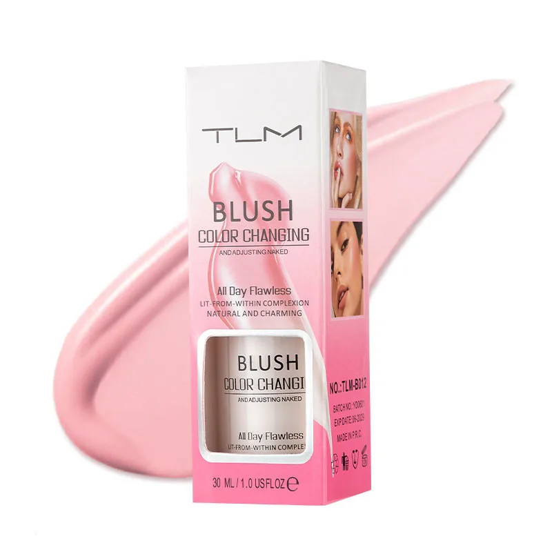 30ml TLM Vloeibare Blush Blijvende Moisturizer Magic Veranderende Natuurlijke Gezicht Blusher Waterdichte Vloeibare Foundation Gezicht Basis Make-up
