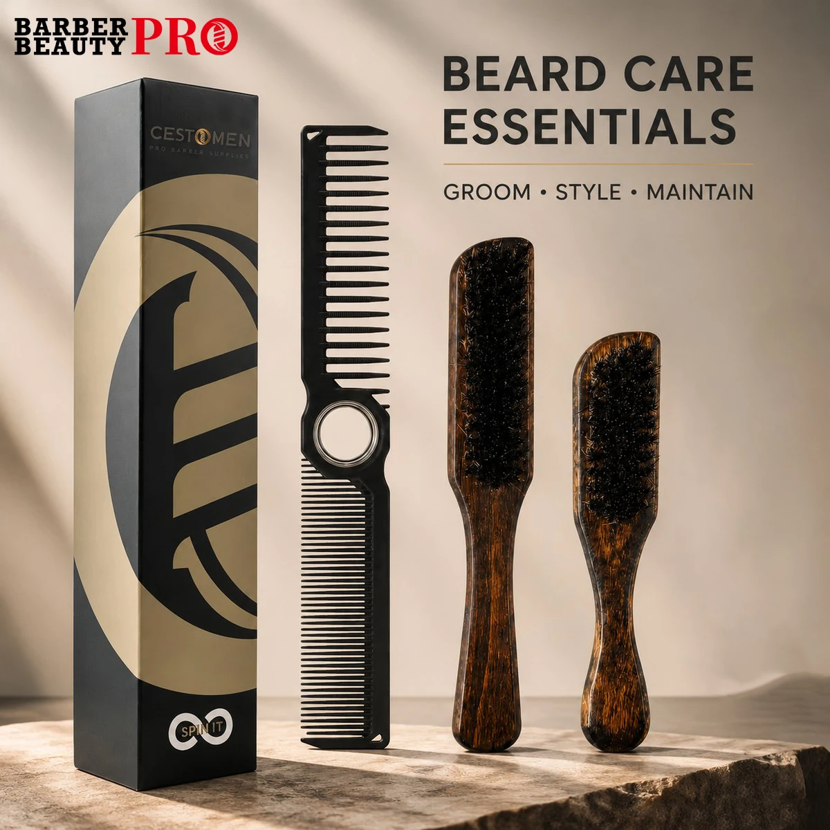Men Grooming Hygiene - 2 adet profesyonel sakal bakım seti