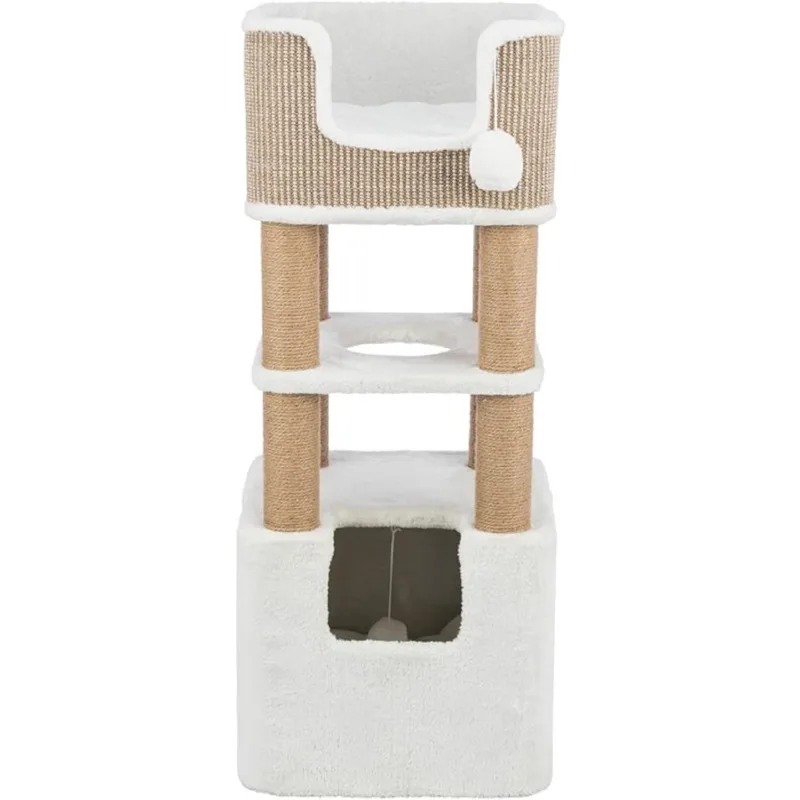 

39.8-in Cat Tower, Sisal Scratching Posts, Cat Tree with Plush Condo, Cushions, Dangling Toys