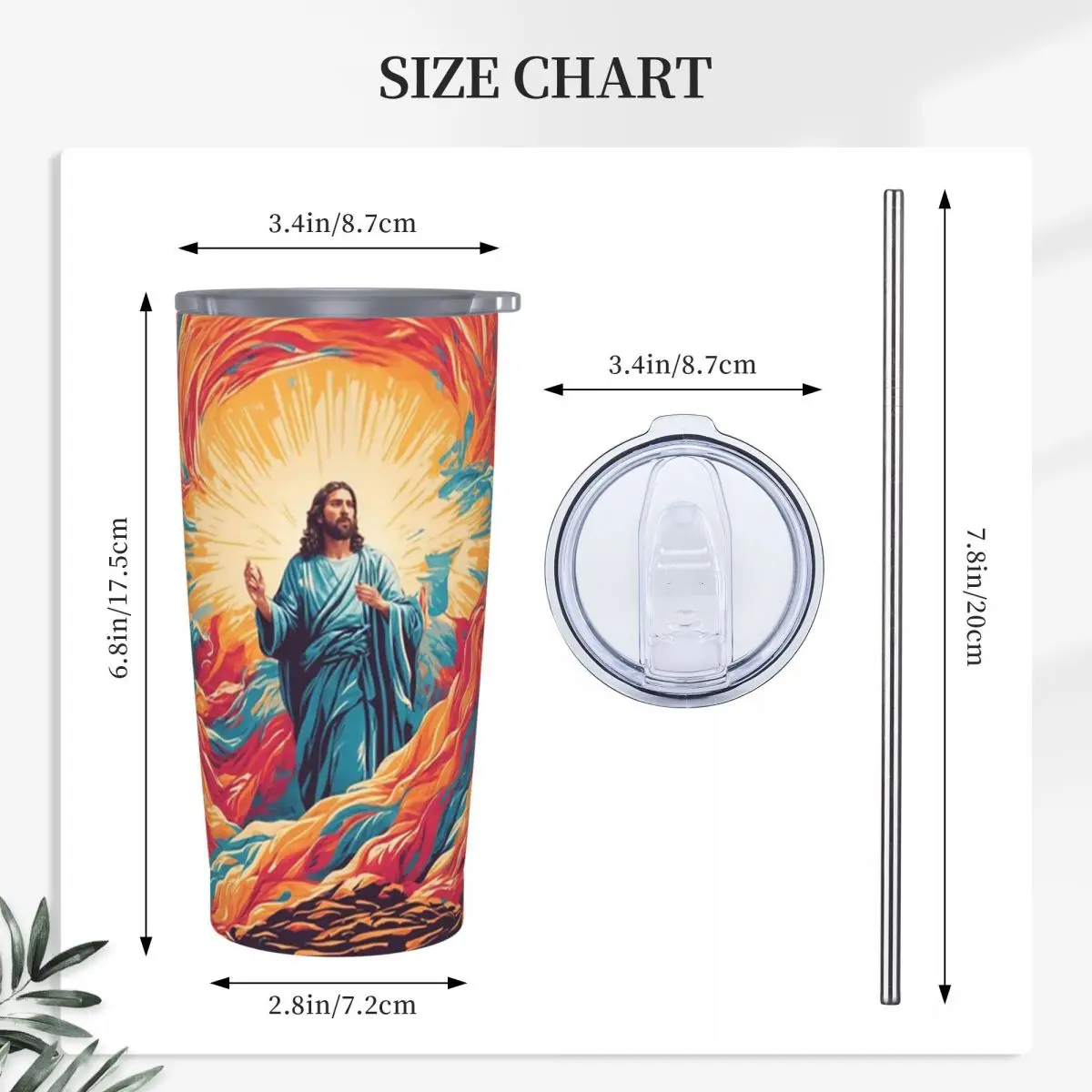 Resurrected Jesus Jesus Biblical References Stainless Steel Tumbler Vacuum Insulated Mug Thermal Cold Cups Straws With Lid 20oz