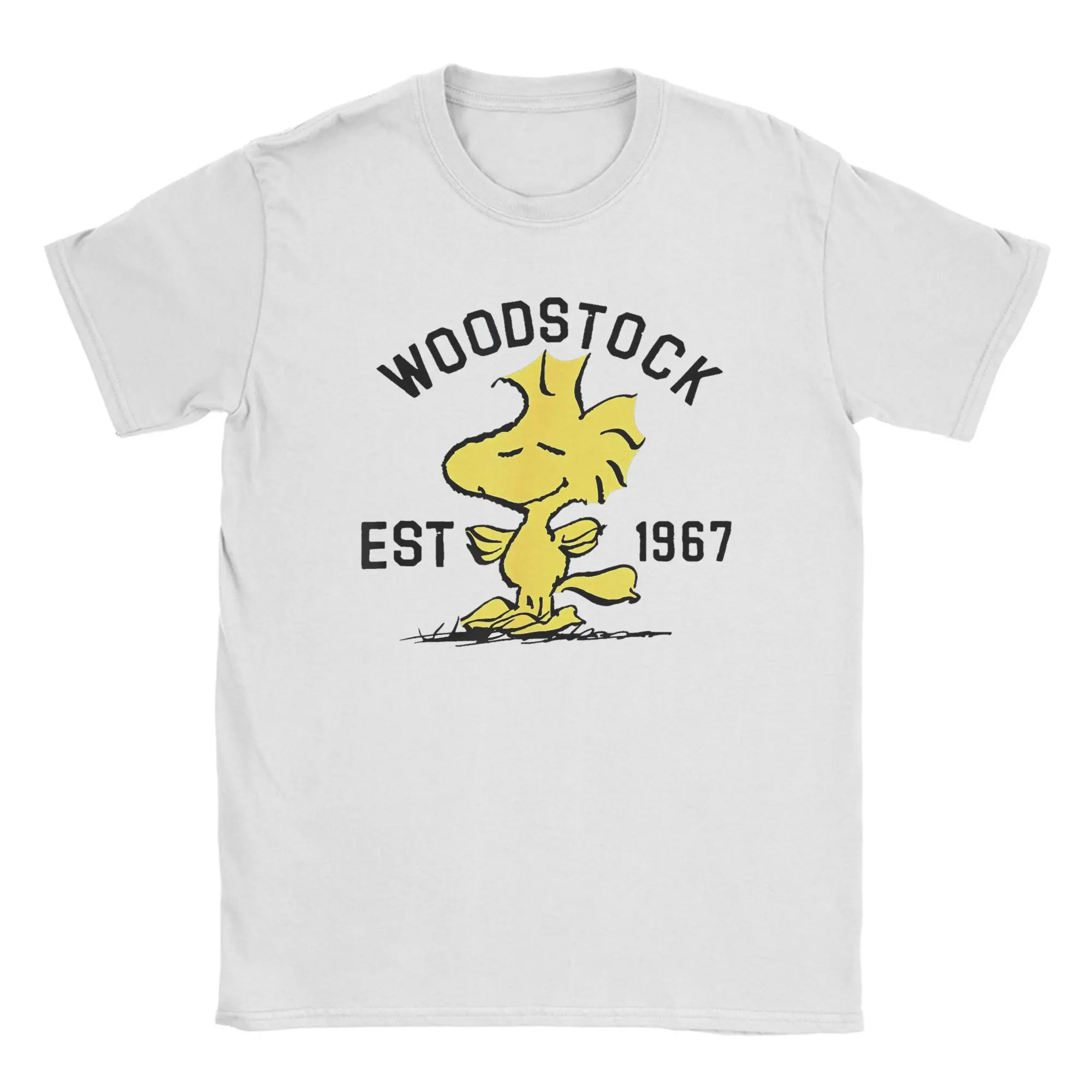 Snoopy Woodstock T-Shirts für Männer und Frauen, Cartoon-Kleidung aus 100 % Baumwolle, tolle Kurzarm-T-Shirts mit rundem Kragen, klassische T-Shirts