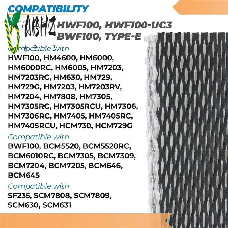 

ABHZ-HWF100 Humidifier Filter Type E Humidifier Filter Replacement For Holmes HWF100 Bionaire BWF100 Sunbeam SF235 SCM630