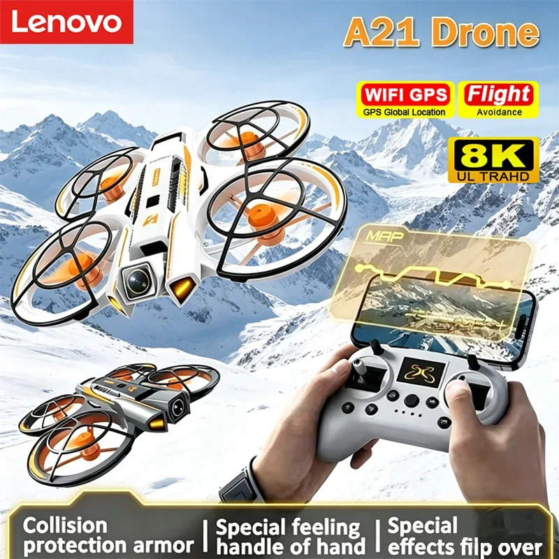 

Lenovo A21Pro Drone 8K GPS Professional Aerial Photography Remote Control Aircraft 5G HD Camera Quadcopter Toys UAV 2026New
