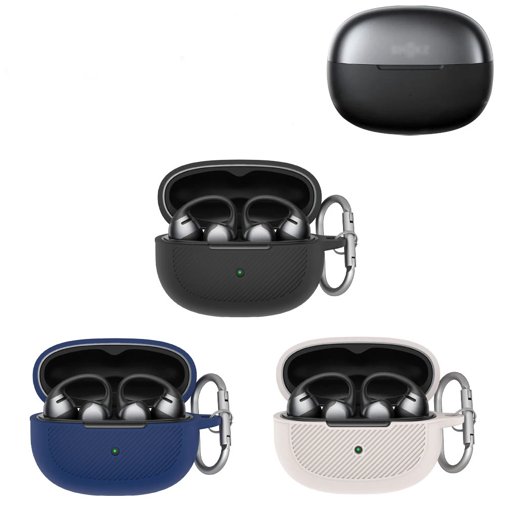 Silicone Case Cover for SHOKZ Open Dots ONE Wireless Earbuds Accessories,Soft Protective Case Drop-Proof Headphone Box with Hook