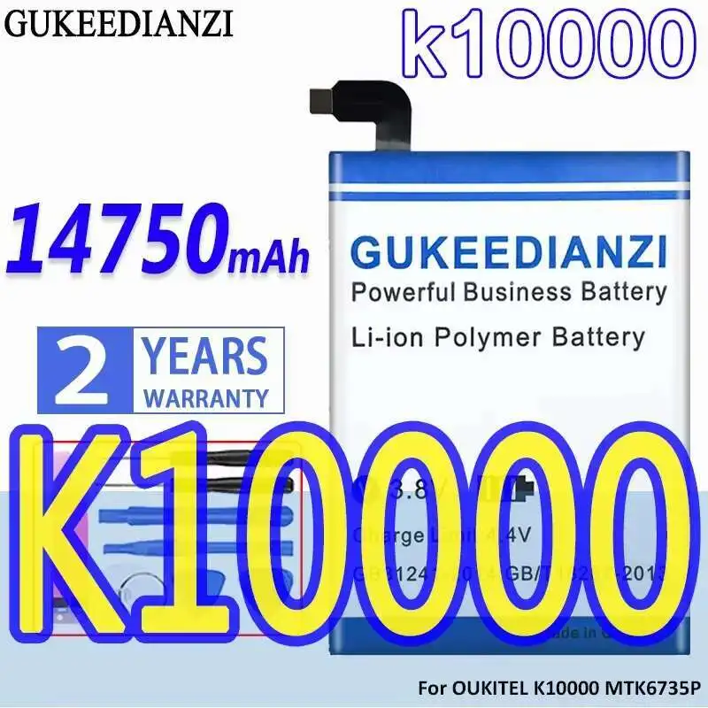 

For Oukitel K10000 MTK6735P Mobile Phone Battery High-Capacity High-Efficiency 14750Mah