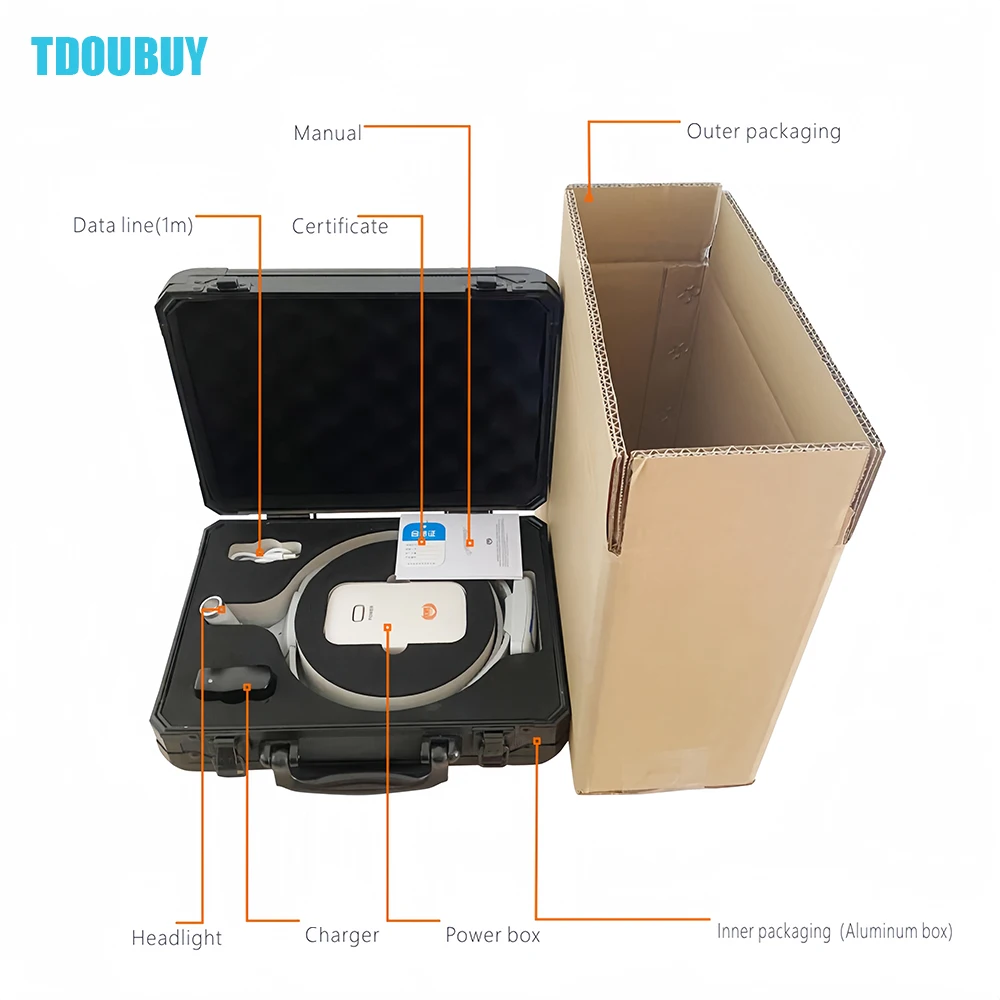 TDOUBUY Spot LED Dental Dental Light 5W High Brightness Headlamp For Pet Hospital, Beauty Salon, Headband Adjustable KD-205AY-4