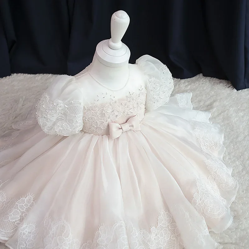 Girls' Dress 2024 New Small and Medium School Baby Birthday Performance One Year Old Clothes Children's Princess Wear